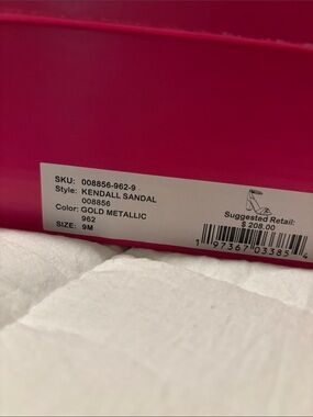 Lilly Pulitzer Kendall Sandal - Gold Metallic Size 9 NEW